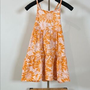 Floral Orange Kids Dress